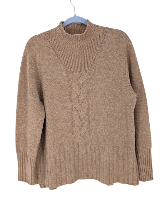 Repeat Sweaters - REPEAT Wool Cashmere Pullover Sweater Preppy Neutral Knit Tan Camel Size Medium